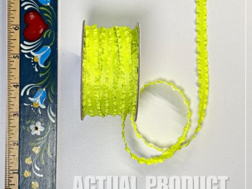 Lemon Lime Twist Mini Ruffled Ribbon 3/8" Stampin' Up! (~4 yrds) - Retired
