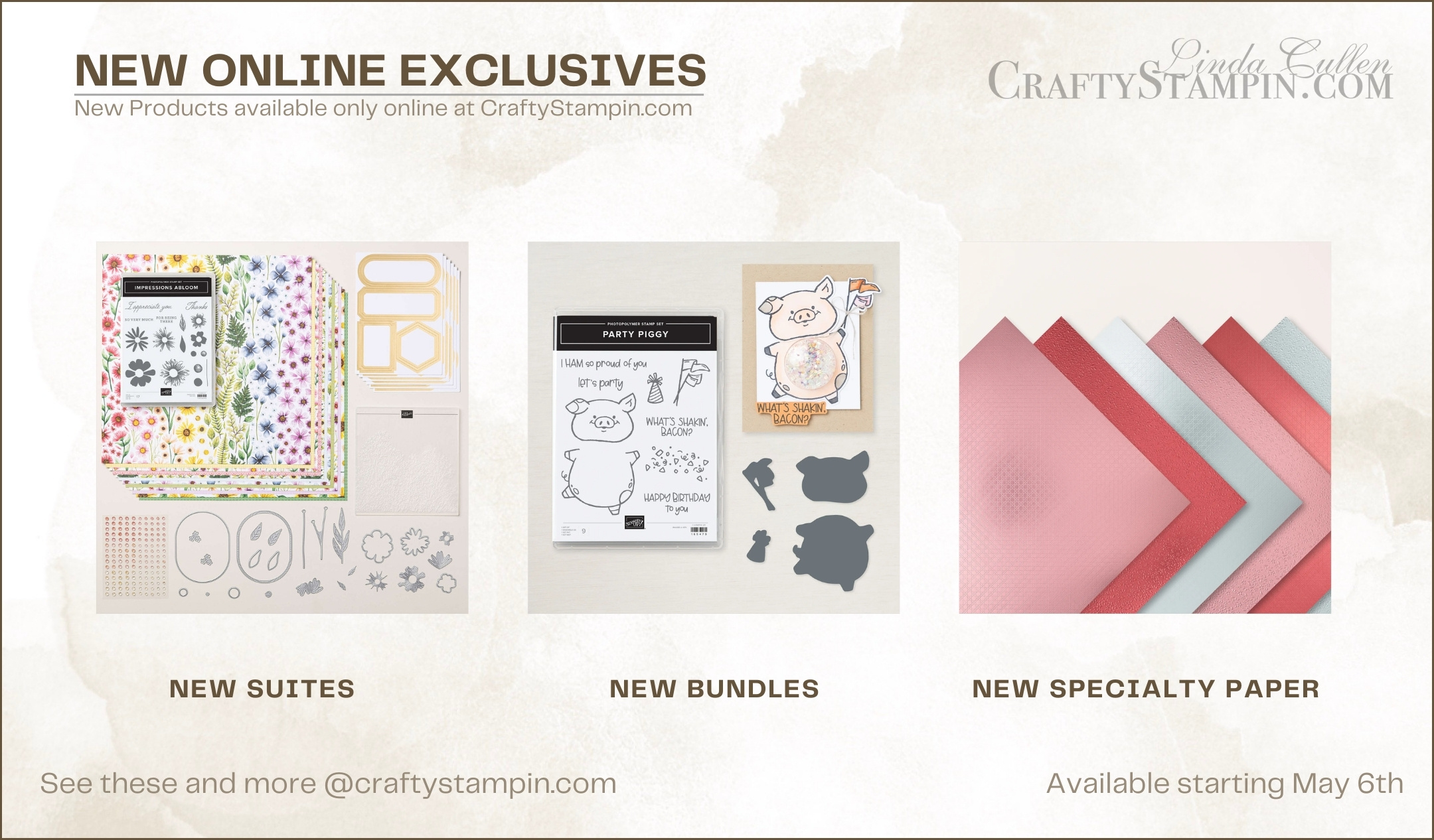 📣 New May 25 Online Exclusives are Now Available - Grab Your Cheat Sheet | Join Stampin’ Up! | Frequently Asked Questions about becoming a Stampin’ Up! Demonstrator | Join the Craft Stampin’ Crew | Stampin Up Demonstrator Linda Cullen | Crafty Stampin’ | Purchase Stampin’ Up! Product | FAQ about Paper Pumpkin | FAQ about Kits Collection | Online Exclusive Products |