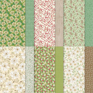 Poinsettia Place DSP Stampin Up Christmas Paper 6x12 - Retired