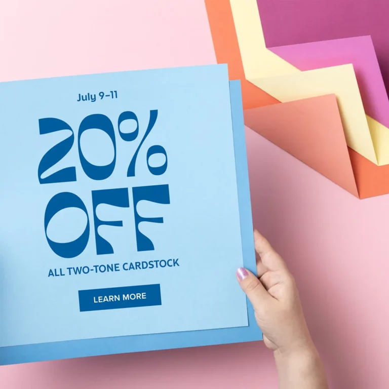 🎷 20% off Two-Tone Cardstock