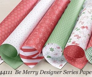 Be Merry [144111] DSP Stampin' Up! Christmas Paper 6 x 12 - Retired