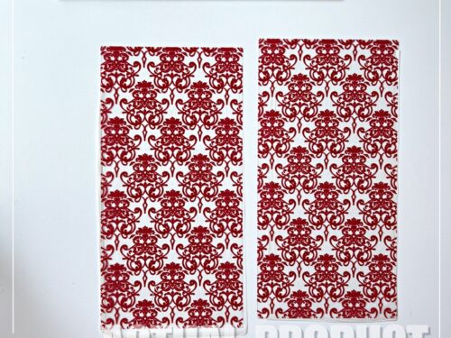 Real Red Flocked Window Sheet ONLY [126901] DSP Stampin' Up! Christmas Paper 6 x 12 - Retired
