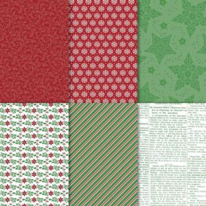 Dash Along [149903] DSP Stampin' Up! Christmas Paper 6 x 12 - Retired