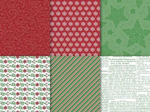 Dash Along [149903] DSP Stampin' Up! Christmas Paper 6 x 12 - Retired