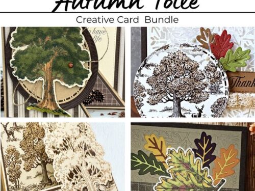 Autumn Toile Suite Creative Card Bundle Tutorial PDF