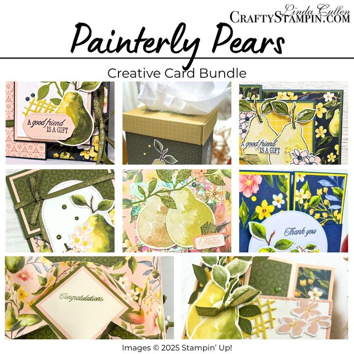Painterly Pears Suite Creative Card Bundle Tutorial PDF