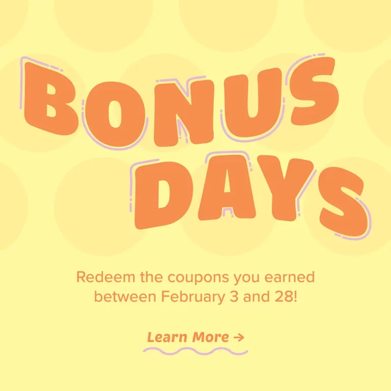 Bonus Days coupon redemption is officially open 🎉