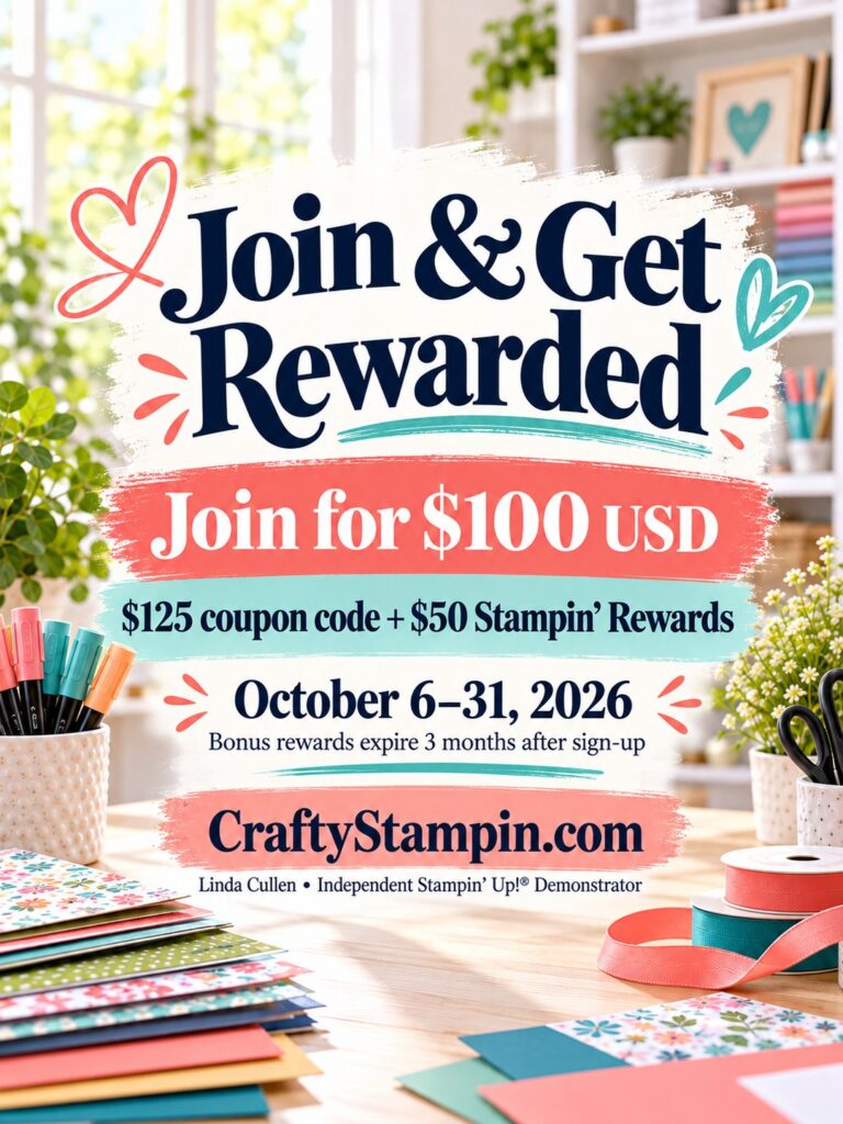 Join Stampin’ Up! in October and Get $50 in Bonus Rewards