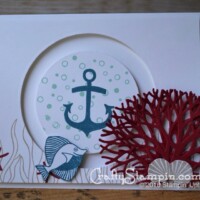 SEASIDE SHORE WOW SPINNER CARD | Stampin Up Demonstrator Linda Cullen | Crafty Stampin’ | Purchase your Stampin’ Up Supplies | Seaside Shore Stamp Set | Sliding Star Framelits | Beautiful Branches Thinlits