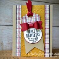 World Card Making Day | Stampin Up Demonstrator Linda Cullen | Crafty Stampin’ | Purchase your Stampin’ Up Supplies | Stitched with Cheer Stamp set | Bow Builder Punch