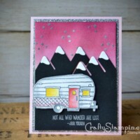 ULTIMATE PINK BLOG HOP | Stampin Up Demonstrator Linda Cullen | Glamping Greetings Stamp set | Outdoor Adventures Framelits