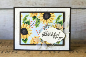 Painted Autumn Thankful For You | Stampin Up Demonstrator Linda Cullen | Crafty Stampin’ | Purchase your Stampin’ Up Supplies | Painted Harvest Stamp Set | Painted Autumn Designer Series Paper | Layered Leaves Embossing Folder | Leaf Punch