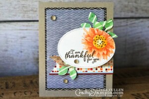 Stampin Scoop Recap - Episode 39 - Painted Autumn Suite | Stampin Up Demonstrator Linda Cullen | Crafty Stampin’ | Purchase your Stampin’ Up Supplies | Painted Harvest Stamp Set | Painted Autumn Designer Series Paper Stack | Leaf Punch | Stitched Shapes Framelits