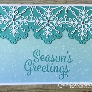 Stampin Scoop Recap - Episode 41 - Snowflake Sentiments | Stampin Up Demonstrator Linda Cullen | Crafty Stampin’ | Purchase your Stampin’ Up Supplies | Snowflake Sentiments Stamp Set | Swirly Snowflakes Thinlits