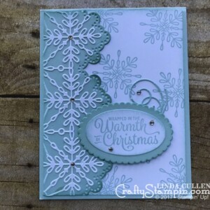 Stampin Scoop Recap - Episode 41 - Snowflake Sentiments | Stampin Up Demonstrator Linda Cullen | Crafty Stampin’ | Purchase your Stampin’ Up Supplies | Snowflake Sentiments Stamp Set | Swirly Snowflakes Thinlits