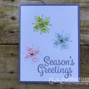 Stampin Scoop Recap - Episode 41 - Snowflake Sentiments | Stampin Up Demonstrator Linda Cullen | Crafty Stampin’ | Purchase your Stampin’ Up Supplies | Snowflake Sentiments Stamp Set | Swirly Snowflakes Thinlits