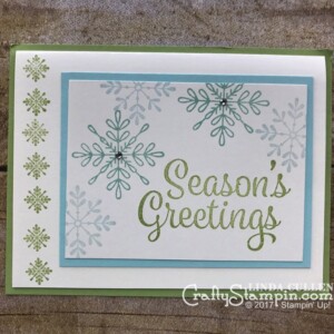 Stampin Scoop Recap - Episode 41 - Snowflake Sentiments | Stampin Up Demonstrator Linda Cullen | Crafty Stampin’ | Purchase your Stampin’ Up Supplies | Snowflake Sentiments Stamp Set | Swirly Snowflakes Thinlits