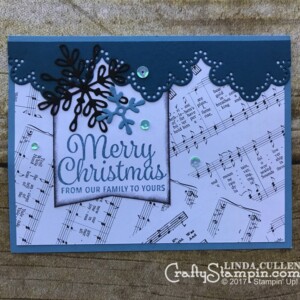 Stampin Scoop Recap - Episode 41 - Snowflake Sentiments | Stampin Up Demonstrator Linda Cullen | Crafty Stampin’ | Purchase your Stampin’ Up Supplies | Snowflake Sentiments Stamp Set | Swirly Snowflakes Thinlits