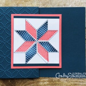 Stampin Scoop Recap - Episode 44 - Quilted Christmas Bundle | Stampin Up Demonstrator Linda Cullen | Crafty Stampin’ | Purchase your Stampin’ Up Supplies | Christmas Quilt Stamp Set | Quilt Builder Framelits Dies | Quilted Christmas 6x6 Designer Series Paper | Quilted Christmas 1/4 Ribbon | Quilt Top Textured Impressions Embossing Folder | Stitched Felt Embellishments