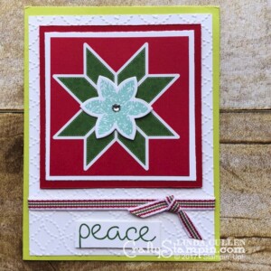 Stampin Scoop Recap - Episode 44 - Quilted Christmas Bundle | Stampin Up Demonstrator Linda Cullen | Crafty Stampin’ | Purchase your Stampin’ Up Supplies | Christmas Quilt Stamp Set | Quilt Builder Framelits Dies | Quilted Christmas 6x6 Designer Series Paper | Quilted Christmas 1/4 Ribbon | Quilt Top Textured Impressions Embossing Folder | Stitched Felt Embellishments