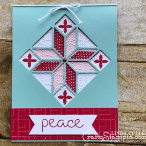 Stampin Scoop Recap - Episode 44 - Quilted Christmas Bundle | Stampin Up Demonstrator Linda Cullen | Crafty Stampin’ | Purchase your Stampin’ Up Supplies | Christmas Quilt Stamp Set | Quilt Builder Framelits Dies | Quilted Christmas 6x6 Designer Series Paper | Quilted Christmas 1/4 Ribbon | Quilt Top Textured Impressions Embossing Folder | Stitched Felt Embellishments