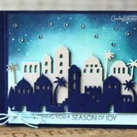 Stamp It Group Christmas Blog Hop | Stampin Up Demonstrator Linda Cullen | Crafty Stampin’ | Purchase your Stampin’ Up Supplies | Night In Bethlehem Stamp Set | Bethlehem Edgelits | Gold Foil Sheets | Rhinestone Basics