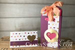 Stamp It Group 2018 Valentines Day Blog Hop | Stampin Up Demonstrator Linda Cullen | Crafty Stampin’ | Purchase your Stampin’ Up Supplies | Lovely Friends Stamp Set | Sweet & Sassy Framelits | Painted with Love Series Paper | Lots to Love Box Framelits | Gold Foil Sheets