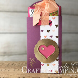 Stamp It Group 2018 Valentines Day Blog Hop | Stampin Up Demonstrator Linda Cullen | Crafty Stampin’ | Purchase your Stampin’ Up Supplies | Lovely Friends Stamp Set | Sweet & Sassy Framelits | Painted with Love Series Paper | Lots to Love Box Framelits | Gold Foil Sheets