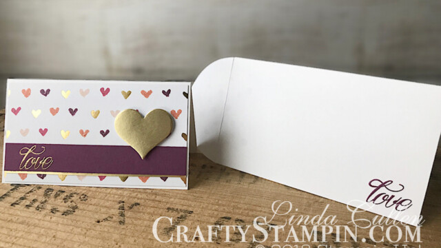 Stamp It Group 2018 Valentines Day Blog Hop | Stampin Up Demonstrator Linda Cullen | Crafty Stampin’ | Purchase your Stampin’ Up Supplies | Lovely Friends Stamp Set | Sweet & Sassy Framelits | Painted with Love Series Paper | Lots to Love Box Framelits | Gold Foil Sheets