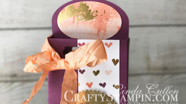 Stamp It Group 2018 Valentines Day Blog Hop | Stampin Up Demonstrator Linda Cullen | Crafty Stampin’ | Purchase your Stampin’ Up Supplies | Lovely Friends Stamp Set | Sweet & Sassy Framelits | Painted with Love Series Paper | Lots to Love Box Framelits | Gold Foil Sheets