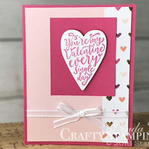 Sure Do Love You Melon Mambo | Stampin Up Demonstrator Linda Cullen | Crafty Stampin’ | Purchase your Stampin’ Up Supplies | Sure Do Love You Stamp Set | Lots to Love Box Framelits | Painted with Love Specialty Designer Series Paper