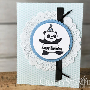 Party Panda - Goodbye to Sale-a-bration | Spring Sampler | Stampin Up Demonstrator Linda Cullen | Crafty Stampin’ | Purchase your Stampin’ Up Supplies | Party Pandas Stamp Set