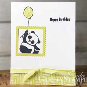 Party Panda - Goodbye to Sale-a-bration | Spring Sampler | Stampin Up Demonstrator Linda Cullen | Crafty Stampin’ | Purchase your Stampin’ Up Supplies | Party Pandas Stamp Set
