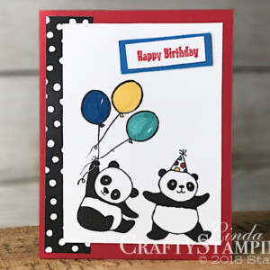 Party Panda - Goodbye to Sale-a-bration | Spring Sampler | Stampin Up Demonstrator Linda Cullen | Crafty Stampin’ | Purchase your Stampin’ Up Supplies | Party Pandas Stamp Set