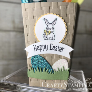 Stamp It Group 2018 Easter Blog Hop | Spring Sampler | Stampin Up Demonstrator Linda Cullen | Crafty Stampin’ | Purchase your Stampin’ Up Supplies | Sweet Little Something Stamp Set | A Good Day Stamp Set | Popcorn Box Framelits | Picnic Basket Builder Framelits | Basket Weave Dynamic Texture Impressions Embossing Folder | Duet Banner Punch