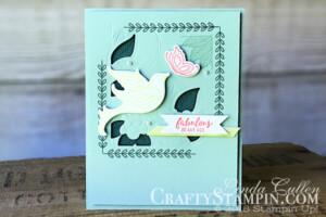 Coffee & Crafts Class: Serene Garden New Catalog CASE | Stampin Up Demonstrator Linda Cullen | Crafty Stampin’ | Purchase your Stampin’ Up Supplies | Serene Garden Stamp Set | Itty Bitty Greetings Stamp Set | Garden Scene Framelits Dies | Big Shot Embossing Mats | Lemon Lime Twist 1/4 Ombre Ribbon