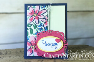 Coffee & Crafts Class: Garden Impressions Stitched Labels | Stampin Up Demonstrator Linda Cullen | Crafty Stampin’ | Purchase your Stampin’ Up Supplies | Enjoy Life Stamp Set | Stitched labels Framelits Dies | Garden Impressions Designer Series Paper | Silver Bakers Twine
