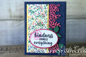Coffee & Crafts Class: Springtime Impressions Border | Stampin Up Demonstrator Linda Cullen | Crafty Stampin’ | Purchase your Stampin’ Up Supplies | Abstract Impressions Stamp Set | Springtime Impressions Framelits Dies | Garden Impressions Designer Series Paper | Petal Burst Embossing Folder | Leaf Punch