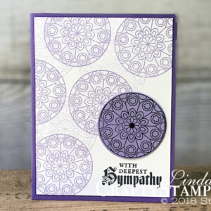 Painted Glass Gorgeous Grape Sympathy | Stampin Up Demonstrator Linda Cullen | Crafty Stampin’ | Purchase your Stampin’ Up Supplies | Painted Glass Stamp Set | Faceted Dots