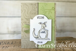 Coffee & Crafts Class: Animal Outing - Little One | Stampin Up Demonstrator Linda Cullen | Crafty Stampin’ | Purchase your Stampin’ Up Supplies | Animal Outing Stamp Set | Animal Friends Framelits | Stitched Shape Framelits | Stampin Blends | Starburst Punch