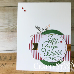Sincerely Santa Project Kit - Stampin Scoop - Episode 64 | Stampin Up Demonstrator Linda Cullen | Crafty Stampin’ | Purchase your Stampin’ Up Supplies | Sincerely Santa Stamp Set | Sincerely Santa Project Kit | Stitched Shape Framelit Dies | Red Rhinestones | Starburst Punch