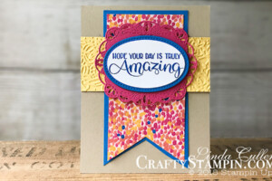 Big Wishes Garden Impressions | Stampin Up Demonstrator Linda Cullen | Crafty Stampin’ | Purchase your Stampin’ Up Supplies | Big Wish Stamp Set | Garden Impressions Designer Series Paper | Stitched Labels Framelits | Layering Ovals Framelits Dies | Stitched Shapes Framelits Dies | Petal Pair Textured Impressions Embossing Folder