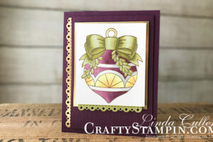 Stamp It Group 2018 Christmas Blog Hop | Stampin Up Demonstrator Linda Cullen | Crafty Stampin’ | Purchase your Stampin’ Up Supplies | Great Joy stamp set | Stampin Blends | Bouncing Baby Framelits | Subtle Dynamic Textured Impressions Embossing Folder | Wink of Stella | Stamparatus | Gold Embossing Powder