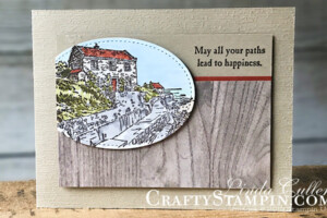 By The Bay Masculine card | Stampin Up Demonstrator Linda Cullen | Crafty Stampin’ | Purchase your Stampin’ Up Supplies | By The Bay Stamp Set | Wood Texture Designer Series Paper | Subtle Dynamic Textured Impressions Embossing Folder