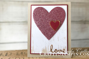 Stamp It Group 2019 Valentines Day Blog Hop | Stampin Up Demonstrator Linda Cullen | Crafty Stampin’ | Purchase your Stampin’ Up Supplies | Make A Difference Stamp Set | wood Texture Designer Series Paper | Be Mine Stitched Framelits Dies | Well Written Dies | Gold Foil Sheets | Subtle Dynamic Textured Impressions Embossing Folder | Delightfully Detailed Laser-Specialty Paper | Lovely Lipstick Foil Sheets | Rose Glimmer Paper | Sunshine Wishes Thinlits | Copper Foil Sheets