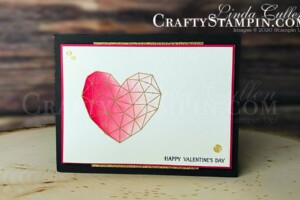 Coffee & Crafts Class: Modern Heart | Stampin Up Demonstrator Linda Cullen | Crafty Stampin’ | Purchase your Stampin’ Up Supplies | Modern Heart Stamp Set | Forever Lovely Stamp Set | Fluid 100 Watercolor Paper | Gold Glimmer Paper | Gold Glitter Enamel Dots