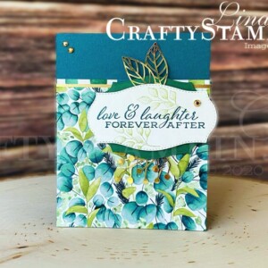 Coffee & Crafts: Forever Fern Love and Laughter | Stampin Up Demonstrator Linda Cullen | Crafty Stampin’ | Purchase your Stampin’ Up Supplies | Forever Greenery Suite | Forever Fern Stamp Set | Forever Gold Laser-cut Specialty Paper | Forever Greenery Designer Series Paper | Gilded Gems |