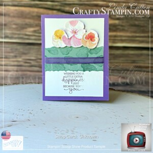 Stampin Scoop Pansy Petals Suite |Stampin’ Up! Annual Catalog | 2021 - 2022 | Join Stampin’ Up! | Frequently Asked Questions about becoming a Stampin’ Up! Demonstrator | Join the Craft Stampin’ Crew | Stampin Up Demonstrator Linda Cullen | Crafty Stampin’ | Purchase your Stampin’ Up Pansy Petals Suite Collection (English) [155810] | Pansy Patch Bundle (English) [155674] | Pansy Patch Photopolymer Stamp Set (English) [154999] | Pansy Petals 12" X 12" (30.5 X 30.5 Cm) Designer Series Paper [155807] | Pansy Dies [155680] | Hippo & Friends Dies [153585] | Rectangular Postage Stamp Punch [152709] | Bark 3D Embossing Folder [155431] |