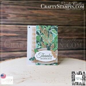 You Can Create It - International Challenge & Inspiration - August 2021 | Join Stampin’ Up! | Frequently Asked Questions about becoming a Stampin’ Up! Demonstrator | Join the Craft Stampin’ Crew | Stampin Up Demonstrator Linda Cullen | Crafty Stampin’ | Purchase Stampin’ Up! Product | Lighthearted Lines Cling Stamp Set [155042] | Bloom Where You're Planted DSP [155696] | Brushed Metallic Cardstock [153524] | Linen Specialty Paper [155681] | Hippo & Friends Dies [153585] | Artistic Dies [155371] | In The Tropics Dies [151495] | Paper Lattice [155697] | Matte Black Dots [154284] |