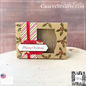 You Can Create It - International Challenge & Inspiration - October 2021 | Join Stampin’ Up! | Frequently Asked Questions about becoming a Stampin’ Up! Demonstrator | Join the Craft Stampin’ Crew | Stampin Up Demonstrator Linda Cullen | Crafty Stampin’ | Purchase Stampin’ Up! Product | FAQ about Paper Pumpkin Happy Holly-Days Stamp Set [156342] | Kraft Gift Boxes [156569] | Gingerbread & Peppermint 6" X 6" DSP[156313] | Watercolor Pencils [141709] | Seasonal Labels Dies [156299] | Wintry 3D Embossing Folders [155433] | Gold Holly Leaves [156311] | Gold 3/8" (1 Cm) Shimmer Ribbon [156470] | Real Red 3/8" (1 Cm) Mini Ruffled Ribbon [156323] |